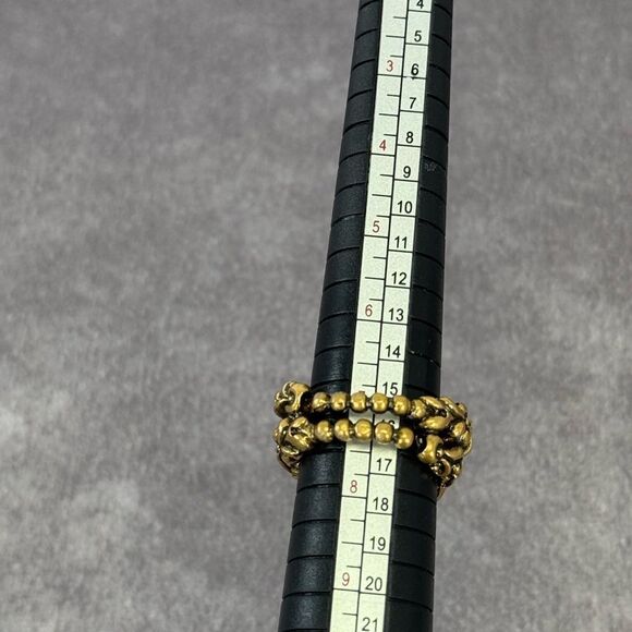 Gucci Rare Stone Dragon Gold Tone Medium Ring 8 - Picture 5 of 9